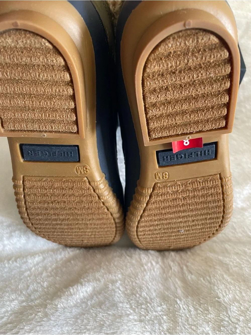 Tommy Hilfiger Olive & Navy Shearling-Trim Waterproof Duck Boots